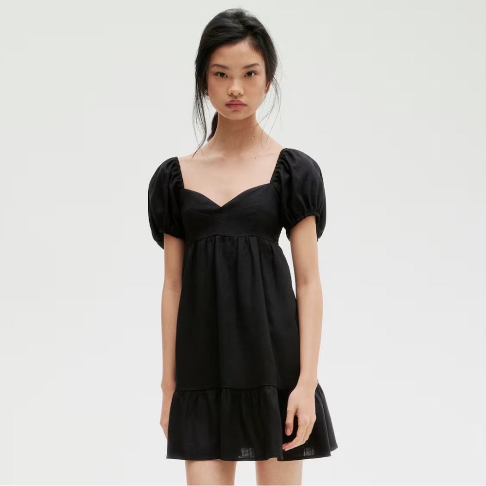 NWT — Black Puff-Sleeved Dress